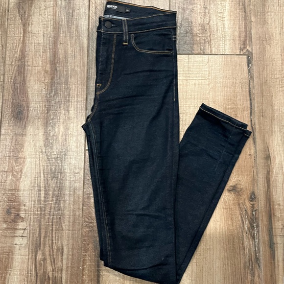 Hudson Barbara Super Skinny High Rise Dark Wash Denim Jeans - Picture 6 of 14